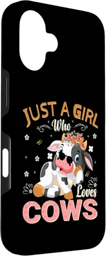 Vista 3 de Just A Girl Who Loves Cows Case for iPhone 16