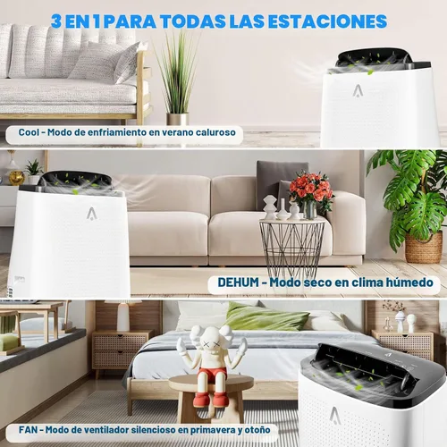 Vista 3 de Garvee Aire acondicionado portátil 3 en 1, unidad de CA de 14000 BTU