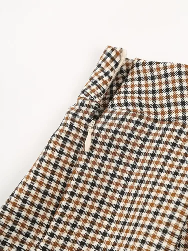 Vista 3 de Loloda Falda plisada a cuadros sexy de cintura alta para mujer, uniforme escolar, minifalda, vestido de corbata