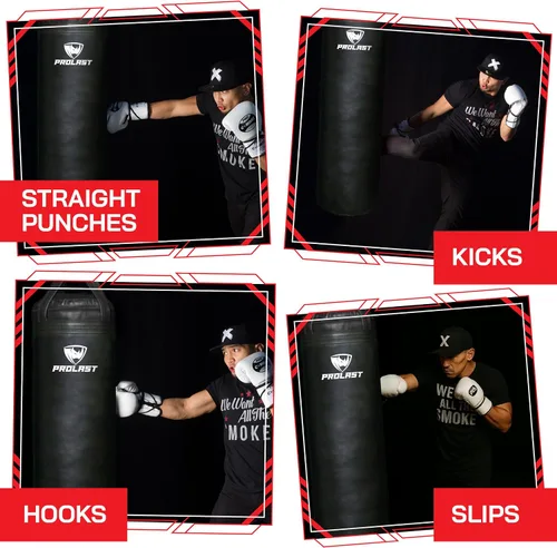 Vista 2 de 4 ft 80lb Heavy Boxing Punching Bag, Muay Thai, MMA, Strength Training Equipment, Hanging