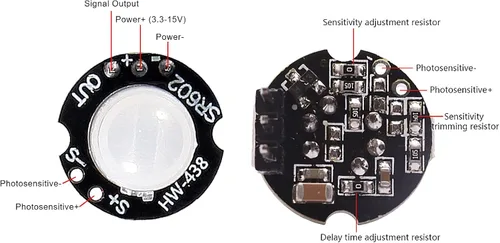 Vista 3 de 5 unids SR602 sensor de movimiento detector módulo mini piroeléctrico infrarrojo sensor interruptor alta sensibilidad para electrónica DIY