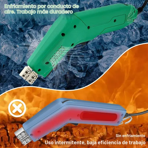 Vista 2 de Cuchillo Eléctrico de 300W Refrigerado por Aire - Herramienta de Corte de Espuma con Cuchillas y Accesorios Utilice el Cortador de Espuma