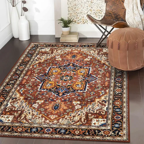 Vista 42 de Moynesa Alfombra ultra fina lavable de 2 x 3 pies, alfombra pequeña de cocina para entrada, interior, antideslizante, tapete vintage para puerta