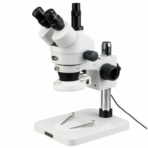 Vista 4 de AmScope anillo iluminador LED-144W-ZK blanco, ajustable, con 144 LED, para microscopio estéreo y cámara