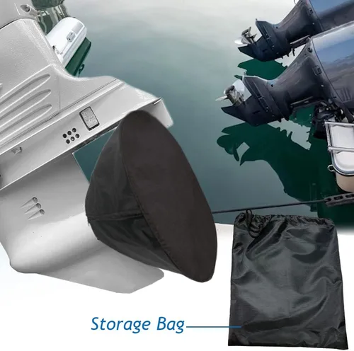 Vista 5 de Cubierta para hélice para motor de barco, 15-1/2 pulgadas de diámetro exterior resistente 420D bolsa protectora, impermeable y resistente al polvo