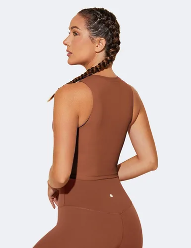 Vista 4 de Natural Feelings Nudi - Sujetadores deportivos para mujer, con relleno extraíble, sin mangas, para yoga, fitness, entrenamiento, ombligueras