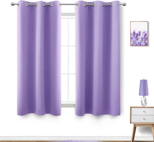 Vista 184 de KOUFALL Cortinas de Baño Aqua para Ventana, Juego de 2 Paneles Decoración Costera Cortinas Cortas Opacas para Ventana Pequeña de Cocina Puerta