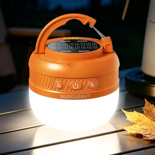 Vista 7 de Glocusent Linterna de camping 400H, linterna recargable de 5000 mAh Verde