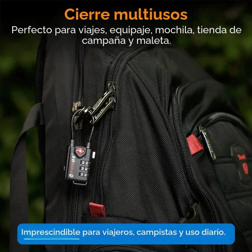 Vista 7 de Cerraduras para equipaje con cable aprobadas por la TSA, combinación reajustable con cuerpo de aleación, Moderno