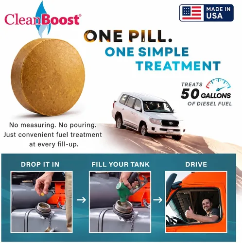 Vista 2 de Boost Performance Products Combust Fuel Pills™ de 50 galones para combustible diésel