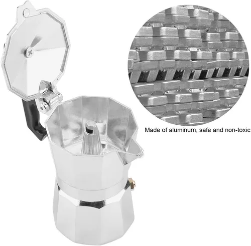 Vista 8 de TOPINCN Cafetera Italiana 1 taza para estufa, cafetera 1 taza para gran sabor fuerte olla italiana para hacer café 1 taza
