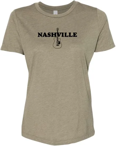Vista 16 de Cute Women's Screen Printed Crew Neck Tee, Shirts With Sayings, Dusty Blue or Olive