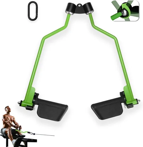 Vista 8 de Yes4All Neutral Paddle Grip LAT Pull Down Bar, Range of Motion Spreader Handle Cable Attachments