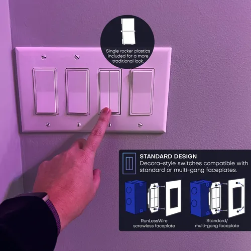Vista 6 de RunLessWire Haga clic para Philips Hue – Interruptor de luz inteligente inalámbrico sin batería, rango de 30 pies – Funciona de forma nativa