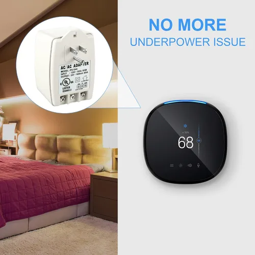 Vista 8 de Hotop Transformador de 24 voltios, transformador de CA de 40 VA, enchufe con fusible PTC, compatible con timbre Ring y termostato compatible