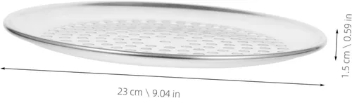 Vista 5 de Luxshiny Bandeja perforada multifuncional para pizza ventilada para distribución uniforme del calor para cocina casera y pizza casera