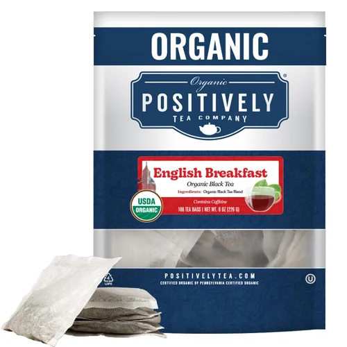 Vista 73 de Bolsas de hojas sueltas para té. Orgánicas por USDA. Positively Tea LLC.