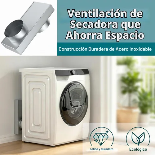 Vista 6 de 84049 Rejilla de ventilación para secadora de periscopio, adaptador de ventilación telescópico ajustable de acero inoxidable mejorado de 0-5
