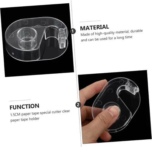 Vista 9 de STOBOK Dispensador de cinta Washi, dispensador de cinta de embalaje, dispensador de cinta transparente, dispensadores de cinta wahsi, cortadores