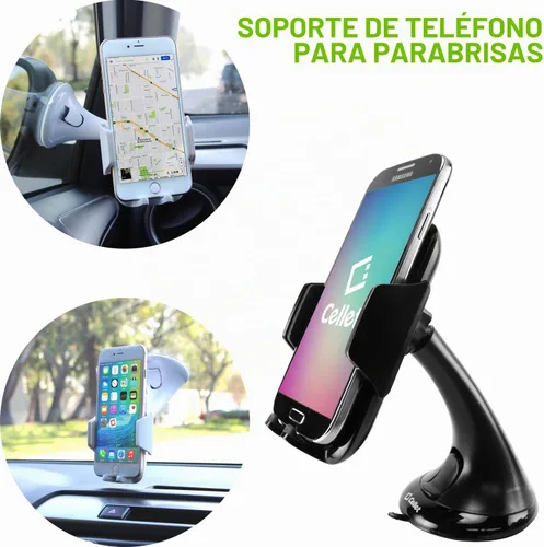 Vista 2 de Cellet Soporte de teléfono para parabrisas de automóvil, soporte para teléfono compatible con iPhone y teléfonos inteligentes Android