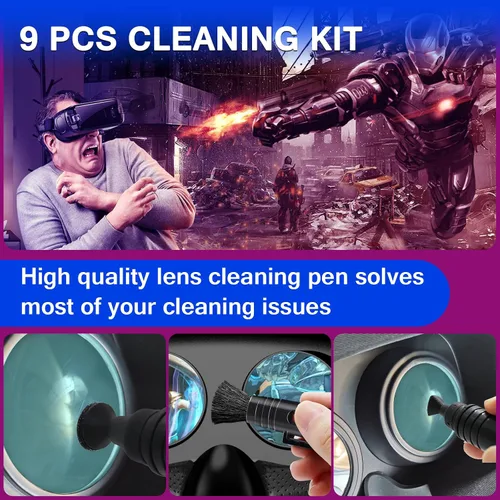 Vista 2 de VR Headset Cleaning Kit, VR Lens Cleaner, Lens Pen Cleaner Kit for Oculus Quest 2Hololens 2XboxPS4Wii, Cleaning kit for Camera Game Controller VR