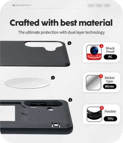 Vista 140 de GOOSPERY Parachoques magnético para puerta compatible con Galaxy S9 Plus, tarjetero tipo billetera con cierre automático por iman, funda protectora
