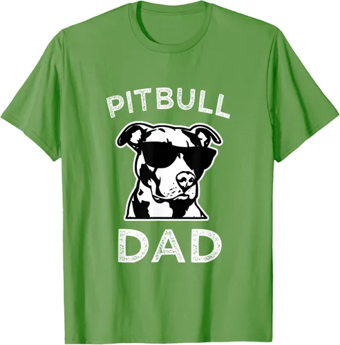 Vista 8 de Camiseta para hombre con diseño de Pitbull Dad Pit Bull Dog para hombre, Negro