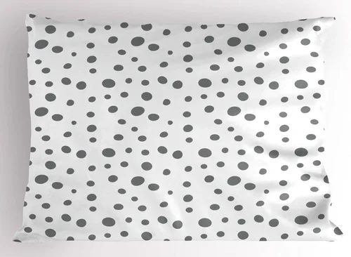 Vista 79 de Ambesonne Juego de 2 fundas de almohada navideñas, diseño de estrellas de Navidad y copos de nieve, letras retro, ropa de cama de microfibra