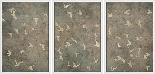 Vista 110 de SIGNWIN Lienzo enmarcado para pared, juego de arte abstracto de serenidad costera, ilustraciones abstractas junto al mar, arte moderno, decorativo