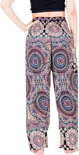 Vista 5 de LOFBAZ Vivid Yoga Harem Pantalones para Mujer Boho Hippie Lounge Pijamas India Beach