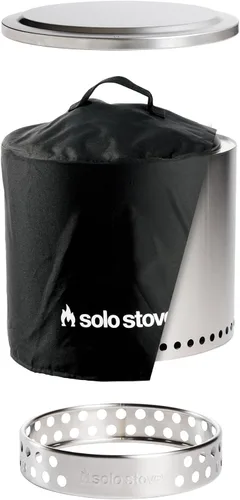 Vista 9 de Solo Stove Ranger 2.0 con soporte, hoguera portátil sin humo de 15 pulgadas, chimenea ligera para exteriores con cenicero extraíble, acero