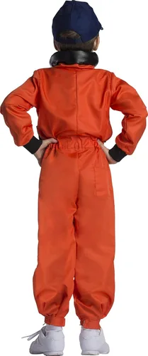 Vista 2 de Dress Up America Disfraz de astronauta para niños, traje espacial naranja de la NASA para niños y niñas