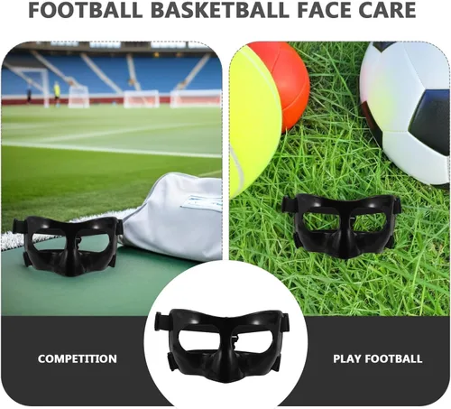 Vista 9 de Adjustable Nose Guard Face Mask, Black Adult Shield