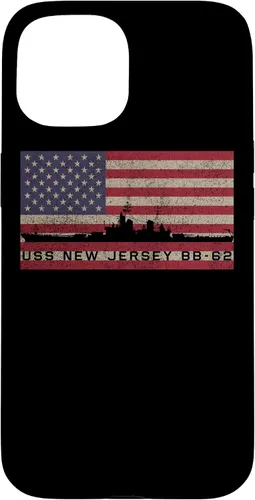 Vista 6 de Funda para iPhone 12 Pro Max USS New Jersey BB-62 WW2 de la bandera estadounidense de EE.UU.