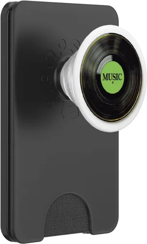 Vista 8 de Green Vinyl Record Player Vinyl Collector Retro Music Lover PopSockets Adhesive PopGrip