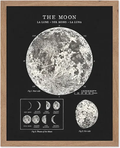 Vista 38 de Poster Master Póster esotérico de H. Butler - Arte de pared en blanco y negro, astronomía antigua y diagrama celestial, regalo para fanáticos