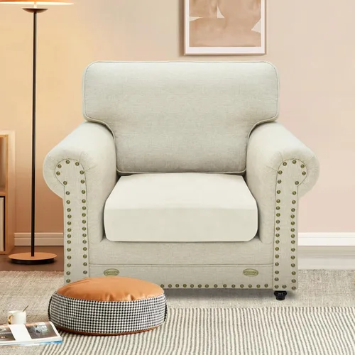 Vista 2 de MAXIJIN Funda de Cojín de Terciopelo Elástica Ajustable Fundas de Cojín de Sofá Ajustadas 1 Paquete Funda de Cojín de Asiento de Sillón para Cojín