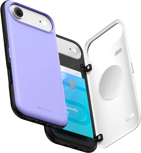 Vista 46 de GOOSPERY Parachoques magnético para puerta compatible con iPhone 15, funda con tarjetero, cartera con cierre magnético automático, protector de Azul