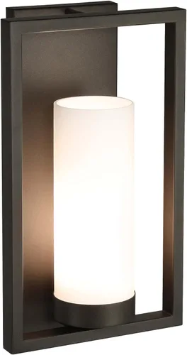 Vista 6 de XiNBEi Lighting XB-W1143-GDB - Aplique de pared moderno de bronce oscuro con pantalla de cristal, para interiores, baño, tocador, lámpara de pared