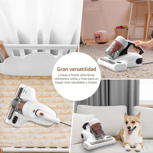 Vista 6 de JIGOO J200 Improve Sleep Mattress Vacuum Cleaner Uv Sanitizing, Deep Cleaning Bed Vacuum Non-Destructive Fabrics, 99.9% Effective Filtration for