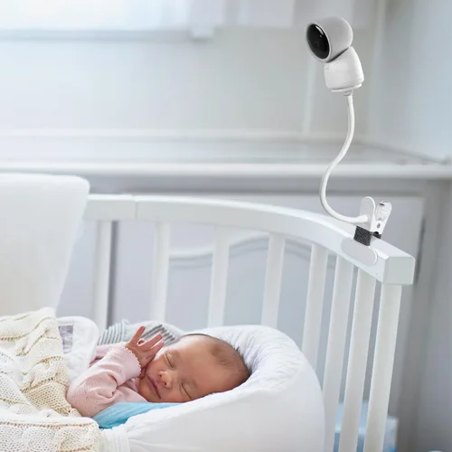 Vista 6 de Soporte de clip para monitor de bebé Arenti sin herramientas ni daños en la pared (blanco)