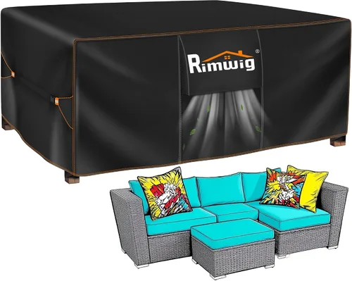 Vista 14 de Fundas extragrandes impermeables para juego de muebles de patio, liquidación de fundas para muebles de exterior, fundas para juego de sofá