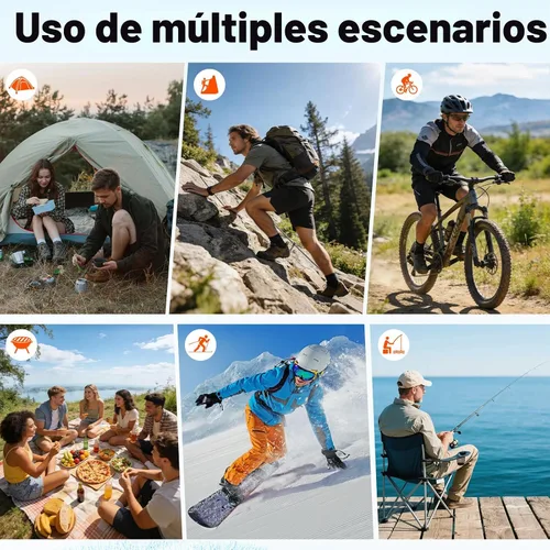 Vista 8 de ERRBBIC Cargador solar de 20000 mAh, cargador inalámbrico portátil, batería externa de carga rápida de 15 W con USB C, cargador solar de campamento
