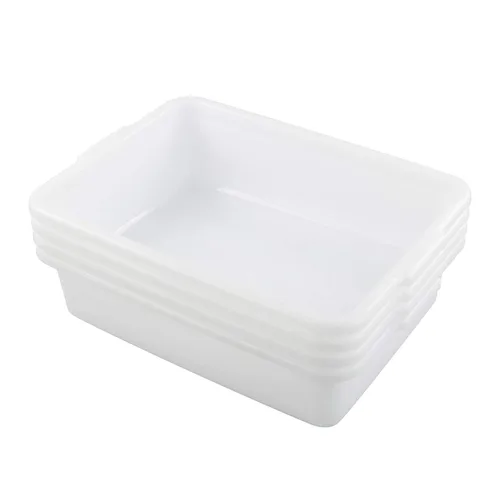 Vista 8 de Kiddream Bandeja de autobús comercial de 13 litros, caja de plástico para bañera de autobús, juego de 4