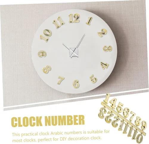 Vista 3 de 5 juegos de reloj de placa de número digital reloj de pared digital número romano pared números de cuarzo decorativo bricolaje decoración árabe