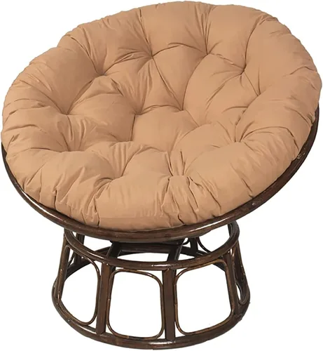 Vista 8 de Cojines para silla de hamaca con forma de huevo colgante, 15.7 x 15.7 in, cojín redondo para silla Papasan, suave y cómodo, transpirable