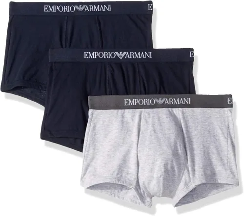 Vista 7 de Emporio Armani Troncos de algodón, paquete de 3 Negro/Blanco/Rojo