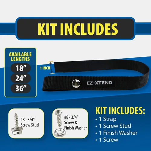 Vista 3 de EZ-Xtend Accesorios para barco pontón – Correa de escalera, broche de acero inoxidable y tornillo de acero inoxidable incluidos – Extra resistente