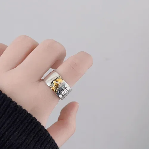 Vista 211 de Anillo de plata de ley 925, minimalista, ajustable, hecho a mano, para mujeres y niñas