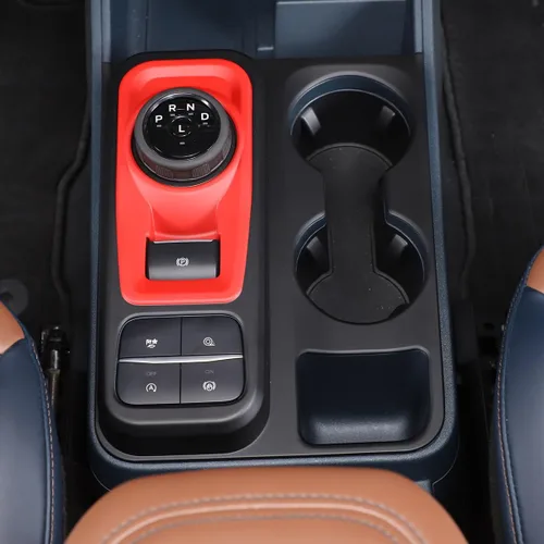 Vista 15 de TOYCIDFG Cubierta de marco para panel de cambio de marchas de automóvil compatible con Ford Maverick 2022-2024, kit de decoración de consola negro